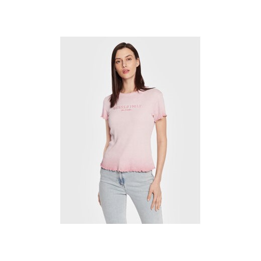Guess T-Shirt Edurne W2GI10 K1814 Różowy Regular Fit ze sklepu MODIVO w kategorii Bluzki damskie - zdjęcie 168542137