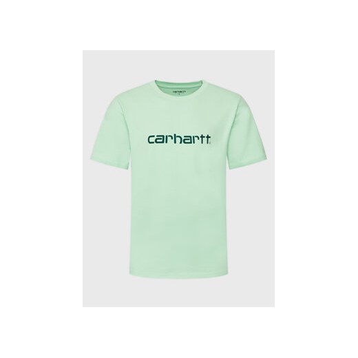 Carhartt WIP T-Shirt Script I031047 Zielony Regular Fit ze sklepu MODIVO w kategorii T-shirty męskie - zdjęcie 168542577