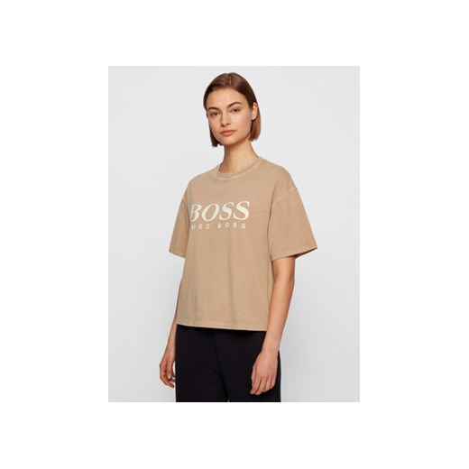 Boss T-Shirt C_Evina_Active 50457388 Beżowy Relaxed Fit S MODIVO okazja