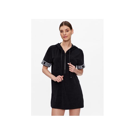 MICHAEL Michael Kors Sukienka plażowa Logo Terry MM2M650 Czarny Slim Fit ze sklepu MODIVO w kategorii Odzież plażowa - zdjęcie 168543215