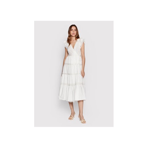 TWINSET Sukienka letnia 221TT2030 Biały Regular Fit ze sklepu MODIVO w kategorii Sukienki - zdjęcie 168543688