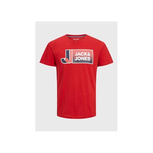Jack&Jones Junior T-Shirt 12230828 Czerwony Standard Fit ze sklepu MODIVO w kategorii T-shirty chłopięce - zdjęcie 168543995