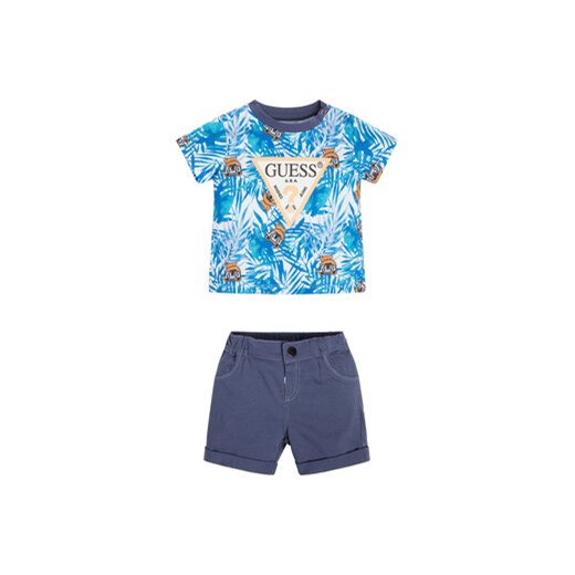 Guess Komplet t-shirt i spodenki I3GG16 K8HM3 Niebieski Regular Fit ze sklepu MODIVO w kategorii Komplety niemowlęce - zdjęcie 168544009
