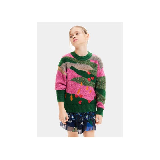 Desigual Sweter 23WGJF05 Kolorowy Regular Fit ze sklepu MODIVO w kategorii Swetry dziewczęce - zdjęcie 168544036