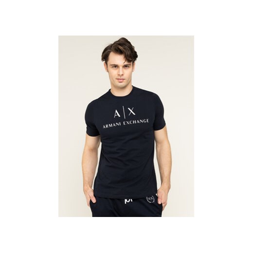 Armani Exchange T-Shirt 8NZTCJ Z8H4Z 1510 Granatowy Regular Fit ze sklepu MODIVO w kategorii T-shirty męskie - zdjęcie 168544338