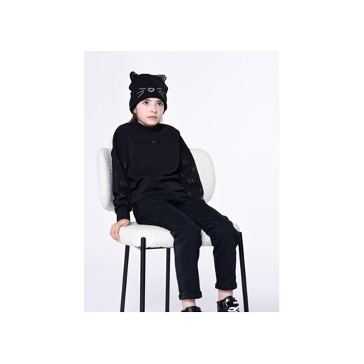 Karl Lagerfeld Kids Jeansy Z14217 S Czarny Mom Fit ze sklepu MODIVO w kategorii Spodnie dziewczęce - zdjęcie 168544499