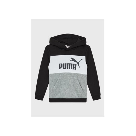 Puma Bluza Essentials+ Colourblock 849081 Czarny Regular Fit ze sklepu MODIVO w kategorii Bluzy chłopięce - zdjęcie 168544615