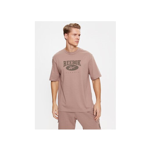 Reebok T-Shirt Archive Essentials IL8792 Beżowy Regular Fit ze sklepu MODIVO w kategorii T-shirty męskie - zdjęcie 168544678