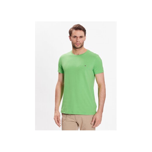 Tommy Hilfiger T-Shirt Stretch MW0MW10800 Zielony Slim Fit Tommy Hilfiger S MODIVO