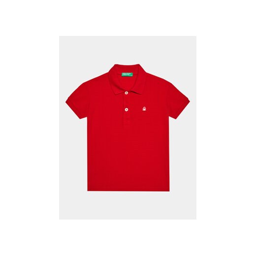 United Colors Of Benetton Polo 3089C300Q Czerwony Regular Fit ze sklepu MODIVO w kategorii T-shirty chłopięce - zdjęcie 168546087