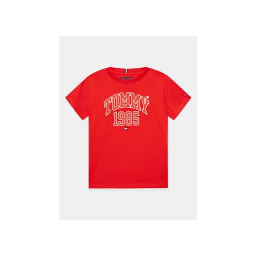 Tommy Hilfiger T-Shirt Varsity KB0KB08206 D Czerwony Regular Fit ze sklepu MODIVO w kategorii T-shirty chłopięce - zdjęcie 168546656
