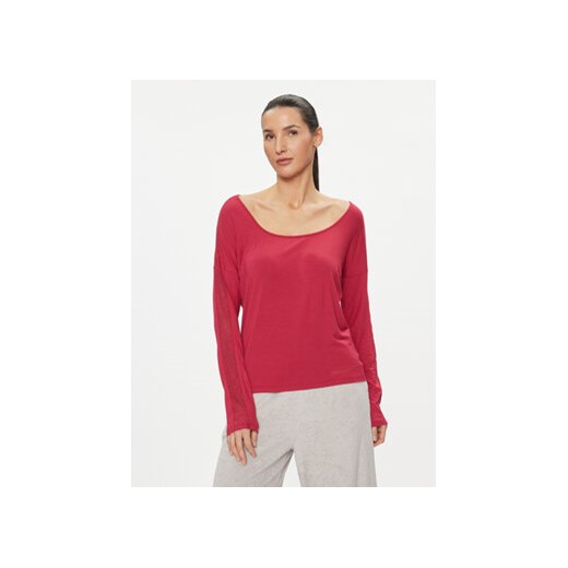 Calvin Klein Underwear Koszulka piżamowa 000QS7006E Czerwony Regular Fit ze sklepu MODIVO w kategorii Piżamy damskie - zdjęcie 168546886