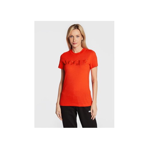 Puma T-Shirt VOGUE 535234 Czerwony Regular Fit ze sklepu MODIVO w kategorii Bluzki damskie - zdjęcie 168547276