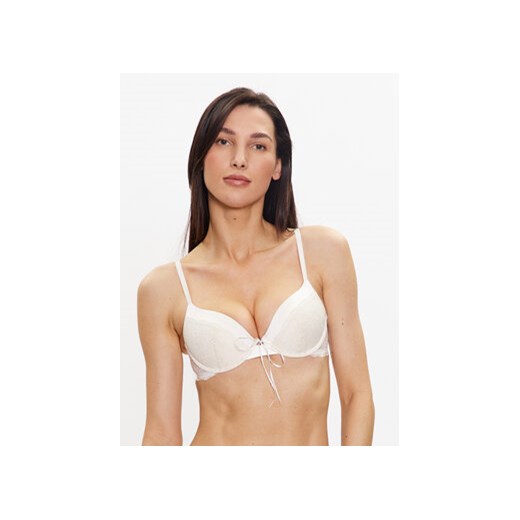 Calvin Klein Underwear Biustonosz push-up 000QF7162E Écru ze sklepu MODIVO w kategorii Biustonosze - zdjęcie 168547369