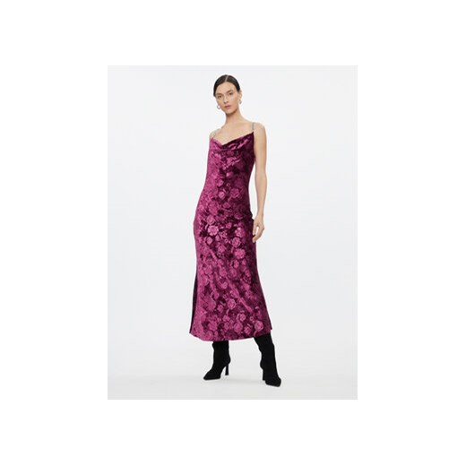 Guess Sukienka koktajlowa W3BK44 KBXN0 Fioletowy Regular Fit ze sklepu MODIVO w kategorii Sukienki - zdjęcie 168547438