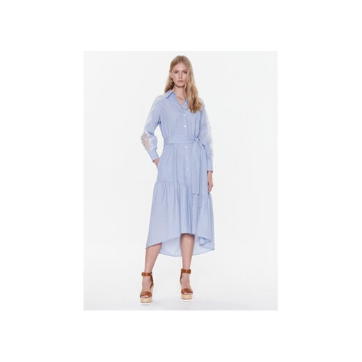 TWINSET Sukienka koszulowa 231TP2153 Niebieski Relaxed Fit ze sklepu MODIVO w kategorii Sukienki - zdjęcie 168547508