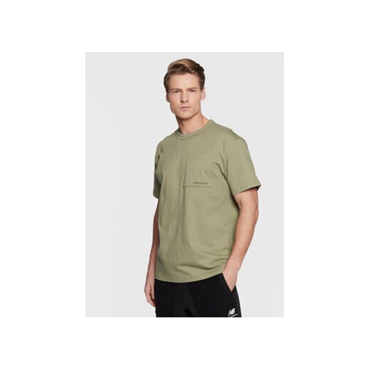 New Balance T-Shirt MT23567 Zielony Relaxed Fit ze sklepu MODIVO w kategorii T-shirty męskie - zdjęcie 168548005