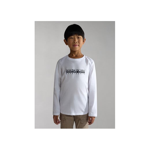 Napapijri Bluzka S-Box NP0A4GNI S Biały Regular Fit ze sklepu MODIVO w kategorii T-shirty chłopięce - zdjęcie 168548349