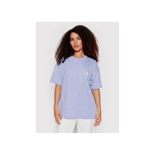 Converse T-Shirt 10023207-A02 Fioletowy Loose Fit ze sklepu MODIVO w kategorii Bluzki damskie - zdjęcie 168548565