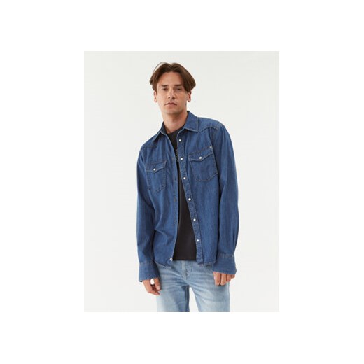 Pepe Jeans Koszula jeansowa Carson PM307489 Niebieski Regular Fit ze sklepu MODIVO w kategorii Koszule męskie - zdjęcie 168549006