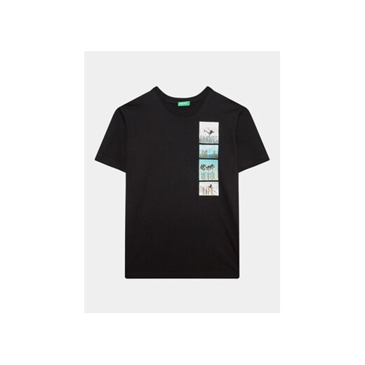 United Colors Of Benetton T-Shirt 3096C10BL Czarny Regular Fit ze sklepu MODIVO w kategorii T-shirty chłopięce - zdjęcie 168549029