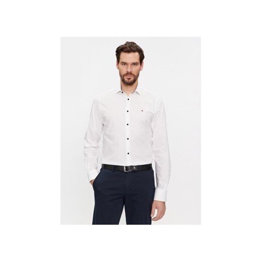 Tommy Hilfiger Koszula MW0MW34259 Biały Slim Fit ze sklepu MODIVO w kategorii Koszule męskie - zdjęcie 168549256