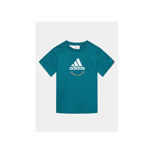 adidas T-Shirt HR8140 Turkusowy ze sklepu MODIVO w kategorii T-shirty chłopięce - zdjęcie 168549319