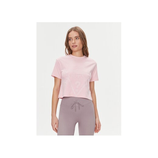 Guess T-Shirt Adele V2YI06 K8HM0 Różowy Regular Fit ze sklepu MODIVO w kategorii Bluzki damskie - zdjęcie 168549446