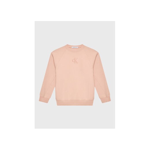 Calvin Klein Jeans Bluza Embroidery IG0IG02004 Różowy Relaxed Fit ze sklepu MODIVO w kategorii Bluzy dziewczęce - zdjęcie 168549516