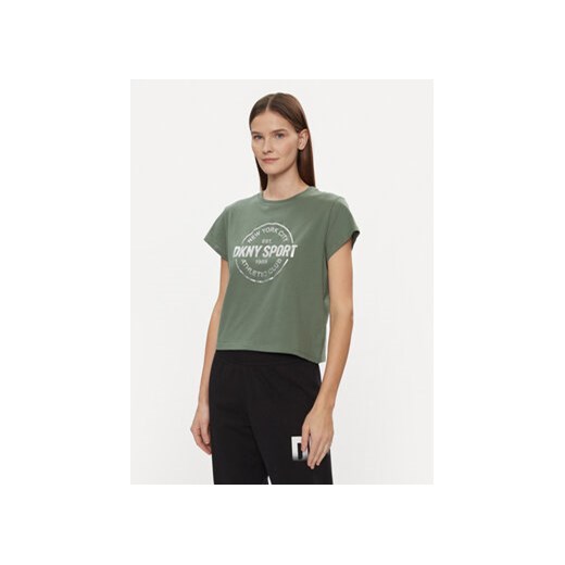 DKNY Sport T-Shirt DP3T9563 Zielony Relaxed Fit ze sklepu MODIVO w kategorii Bluzki damskie - zdjęcie 168549589