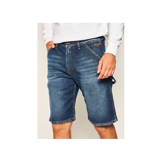 MSGM Szorty jeansowe 2840MB43L 207072 Granatowy Regular Fit ze sklepu MODIVO w kategorii Spodenki męskie - zdjęcie 168549646