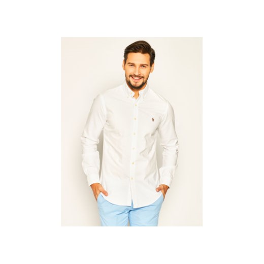 Polo Ralph Lauren Koszula Core Replen 710549084 Biały Slim Fit ze sklepu MODIVO w kategorii Koszule męskie - zdjęcie 168549697