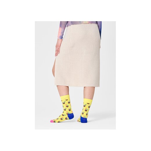 Happy Socks Skarpety wysokie unisex CNC01-2200 Żółty ze sklepu MODIVO w kategorii Skarpetki damskie - zdjęcie 168549705