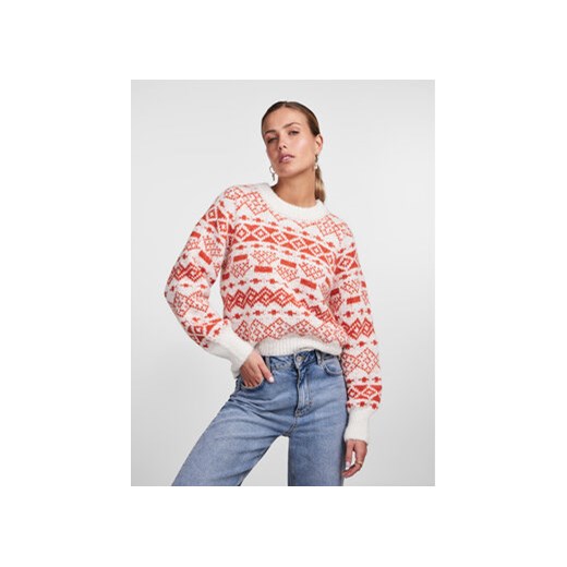 Pieces Sweter 17142261 Czerwony Regular Fit ze sklepu MODIVO w kategorii Swetry damskie - zdjęcie 168549725