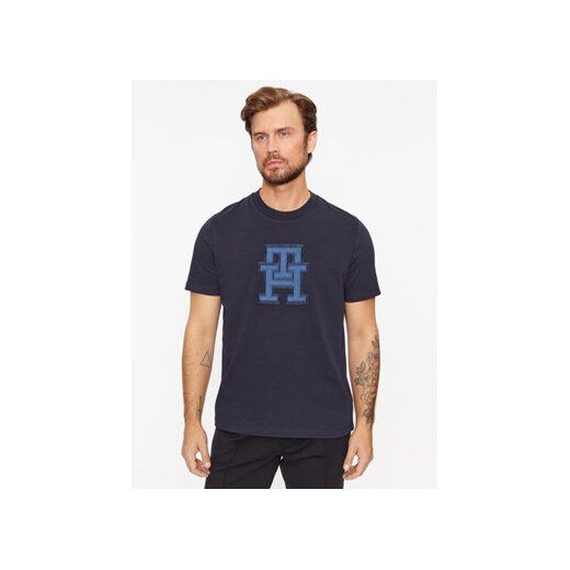 Tommy Hilfiger T-Shirt MW0MW32589 Granatowy Regular Fit ze sklepu MODIVO w kategorii T-shirty męskie - zdjęcie 168549847