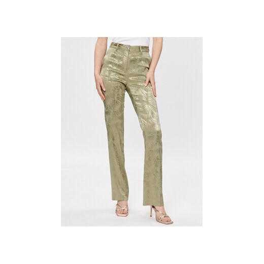 Guess Spodnie materiałowe Holly W3GB20 WEJZ0 Zielony Regular Fit ze sklepu MODIVO w kategorii Spodnie damskie - zdjęcie 168549896