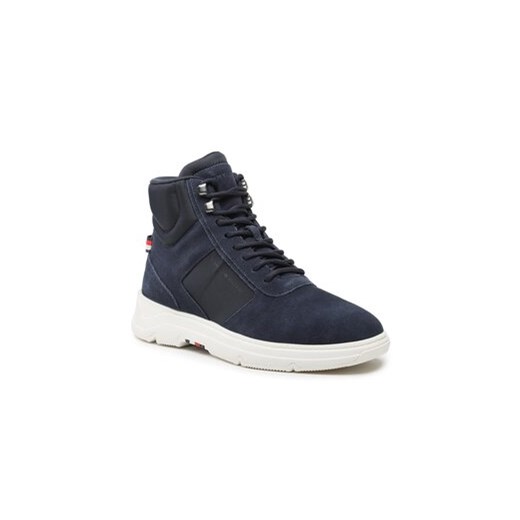 Tommy Hilfiger Sneakersy Core Mix Suede Hybrid Boot FM0FM04596 Granatowy Tommy Hilfiger 44 okazja MODIVO