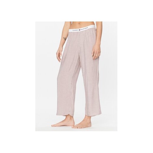 Tommy Hilfiger Spodnie piżamowe UW0UW04151 Beżowy Regular Fit ze sklepu MODIVO w kategorii Piżamy damskie - zdjęcie 168550089