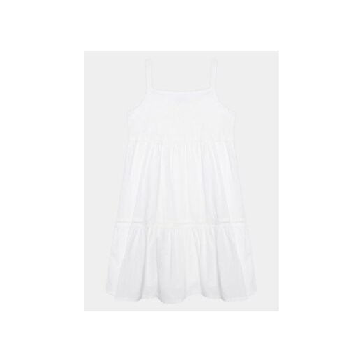 United Colors Of Benetton Sukienka codzienna 4JO1GV00V Biały Regular Fit ze sklepu MODIVO w kategorii Sukienki dziewczęce - zdjęcie 168550785