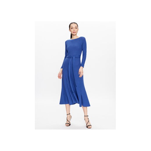 Polo Ralph Lauren Sukienka dzianinowa 211892655001 Niebieski Regular Fit ze sklepu MODIVO w kategorii Sukienki - zdjęcie 168550997