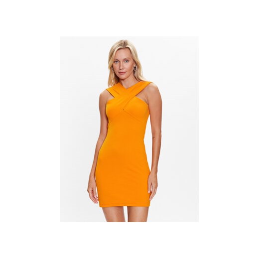Sisley Sukienka codzienna 4V3CLV03X Pomarańczowy Regular Fit ze sklepu MODIVO w kategorii Sukienki - zdjęcie 168551456