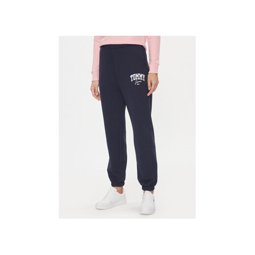 Tommy Jeans Spodnie dresowe DW0DW16379 Granatowy Relaxed Fit ze sklepu MODIVO w kategorii Spodnie damskie - zdjęcie 168551575