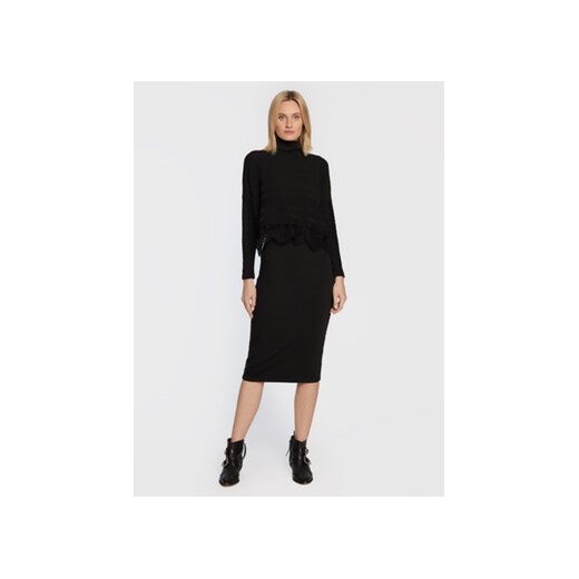 Nissa Komplet sweter i sukienka RZ13527 Czarny Regular Fit ze sklepu MODIVO w kategorii Sukienki - zdjęcie 168552015
