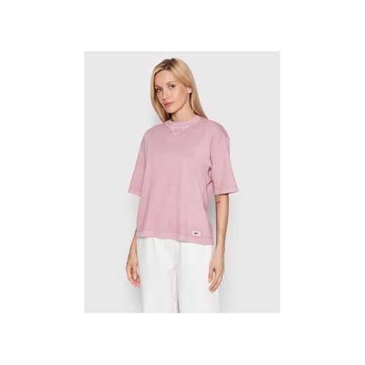 Reebok T-Shirt Boxy HK6950 Różowy Relaxed Fit ze sklepu MODIVO w kategorii Bluzki damskie - zdjęcie 168552309