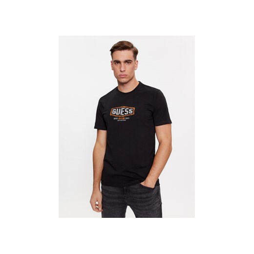 Guess T-Shirt M4RI33 J1314 Czarny Slim Fit ze sklepu MODIVO w kategorii T-shirty męskie - zdjęcie 168552488