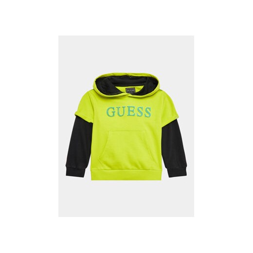 Guess Bluza N3YQ00 KA6R3 Zielony Regular Fit ze sklepu MODIVO w kategorii Bluzy chłopięce - zdjęcie 168552558