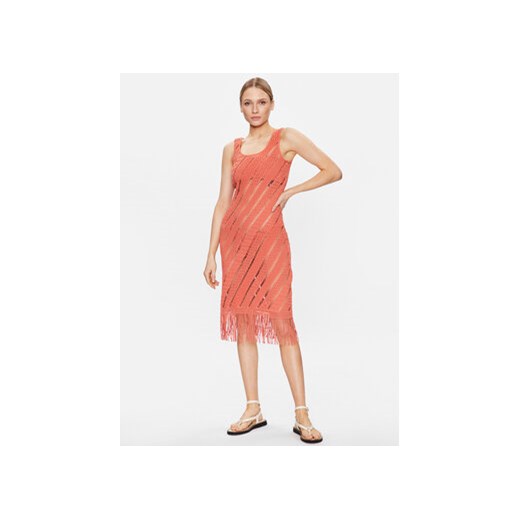 Seafolly Sukienka plażowa Marrakesh 54848-CU Pomarańczowy Slim Fit ze sklepu MODIVO w kategorii Odzież plażowa - zdjęcie 168552587