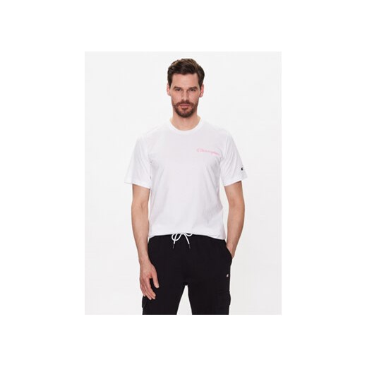 Champion T-Shirt 218482 Biały Regular Fit ze sklepu MODIVO w kategorii T-shirty męskie - zdjęcie 168552875