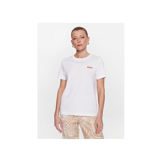 Boss T-Shirt 50489525 Biały Regular Fit ze sklepu MODIVO w kategorii Bluzki damskie - zdjęcie 168553328