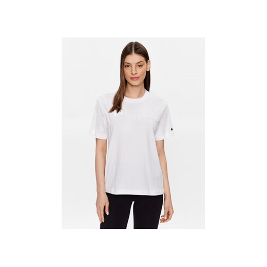 Champion T-Shirt 116058 Biały Regular Fit ze sklepu MODIVO w kategorii Bluzki damskie - zdjęcie 168553447